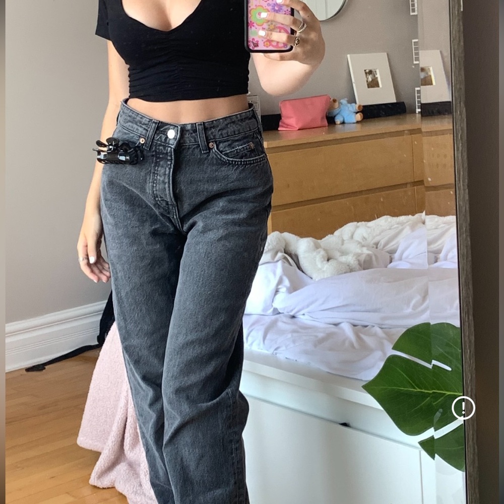 Black washed out jeans